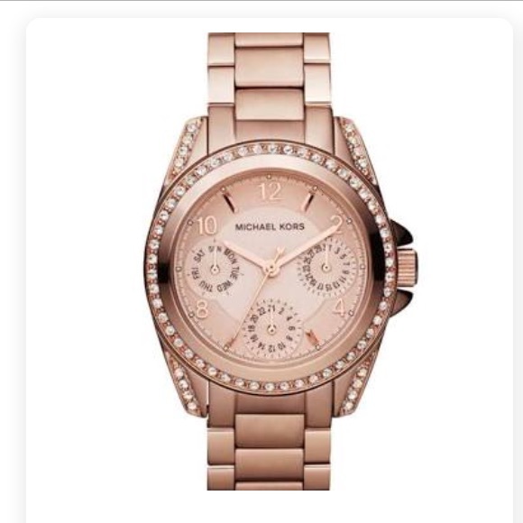 Michael Kors Accessories - Michael Kors Women’s Rose Gold Glitz Watch MK5613